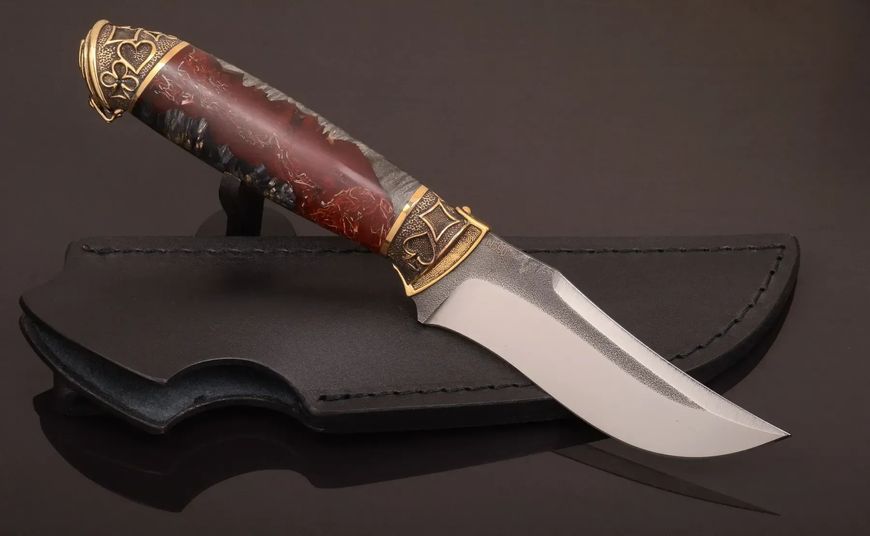 Нож ручной работы "Козырный" гибридная рукоять, игральные карты RVD26 (Н0596) RVD26 фото