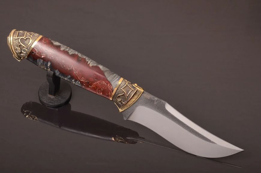 Нож ручной работы "Козырный" гибридная рукоять, игральные карты RVD26 (Н0596) RVD26 фото