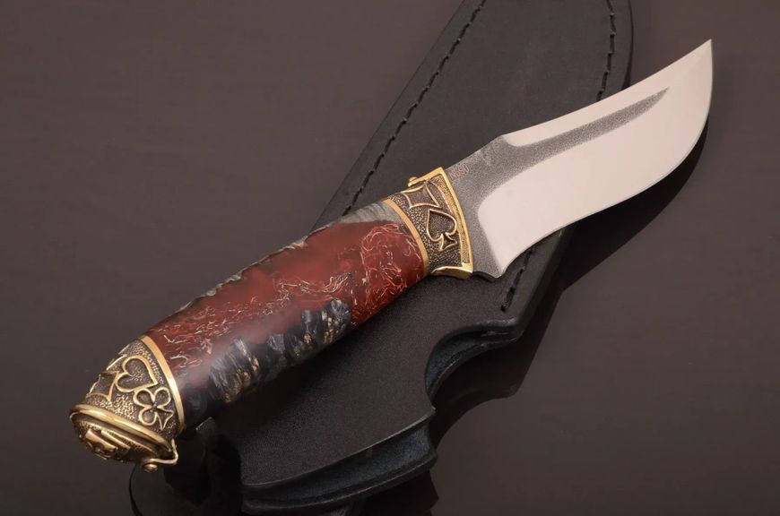 Нож ручной работы "Козырный" гибридная рукоять, игральные карты RVD26 (Н0596) RVD26 фото