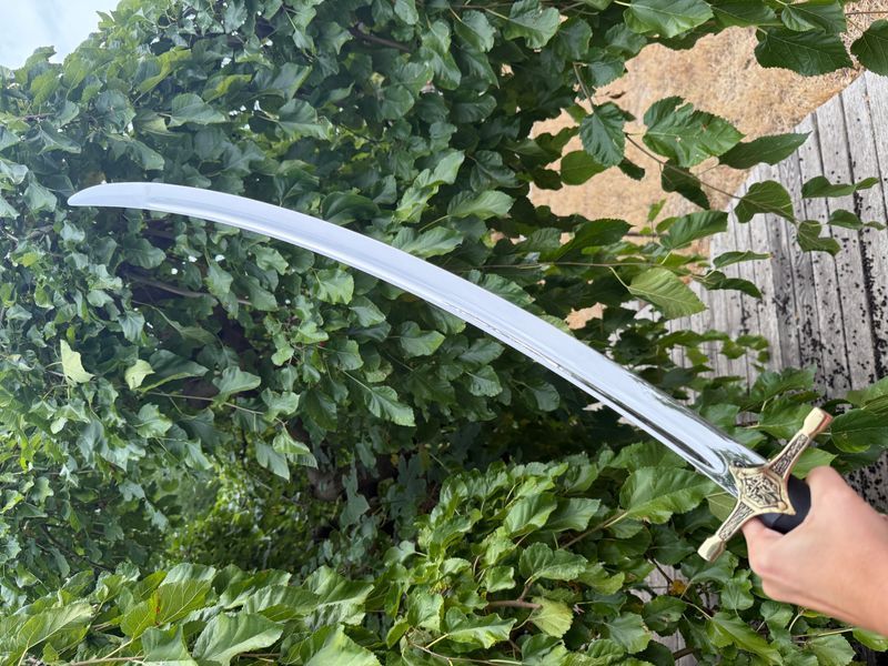 Козацька шабля ручної роботи Богдан Хмельницький сталь 40х13 чорна (KN202) KN202 фото