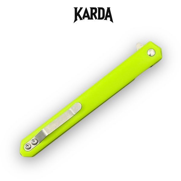 Ніж Складаний Karda J097 lime green handle drop blade KB32 (1546) KB32 фото