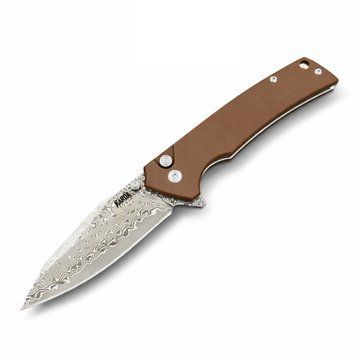 Ніж Складаний Karda J313BR Brown Damascus (KB74) KB74 фото